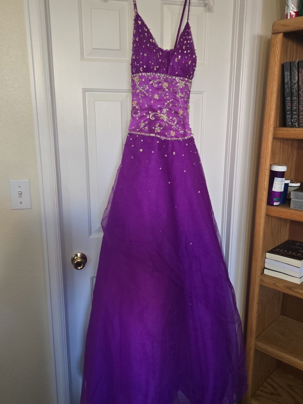 Kiss Formal Purple Embellished Dress